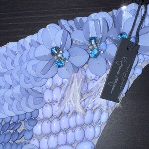 NWT - Mignonne Gavigan Lavender Beaded Scarf
